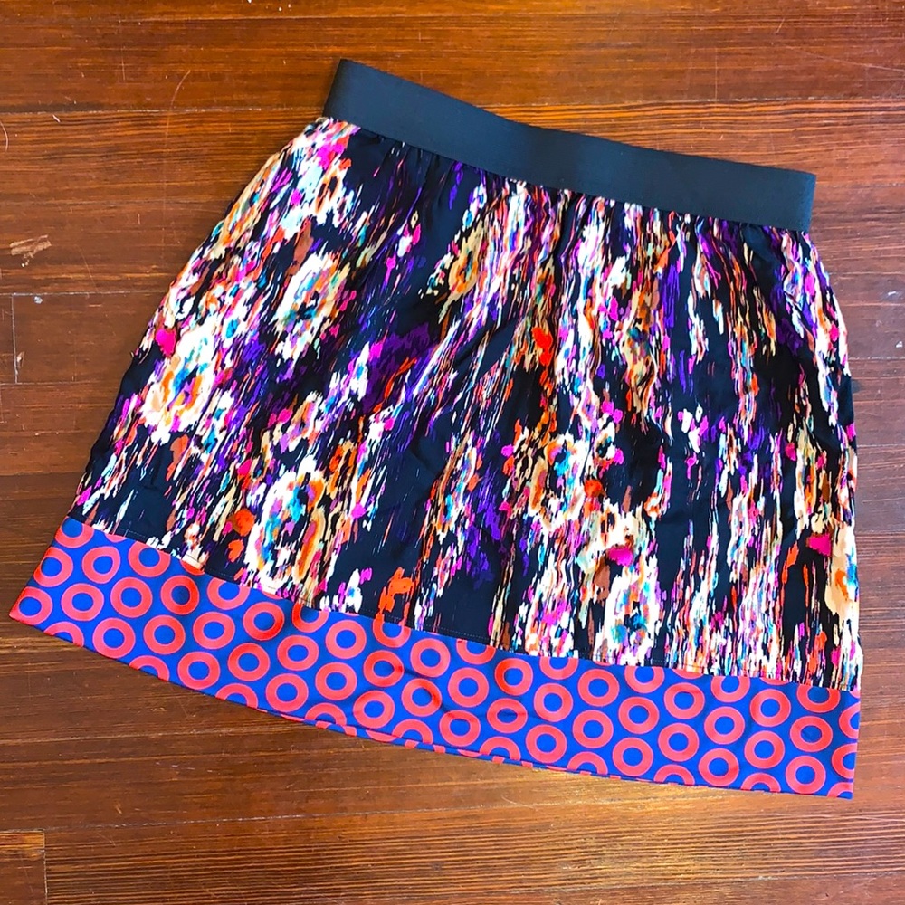 Abstract Print & Phish Donut Mini Skirt - Medium